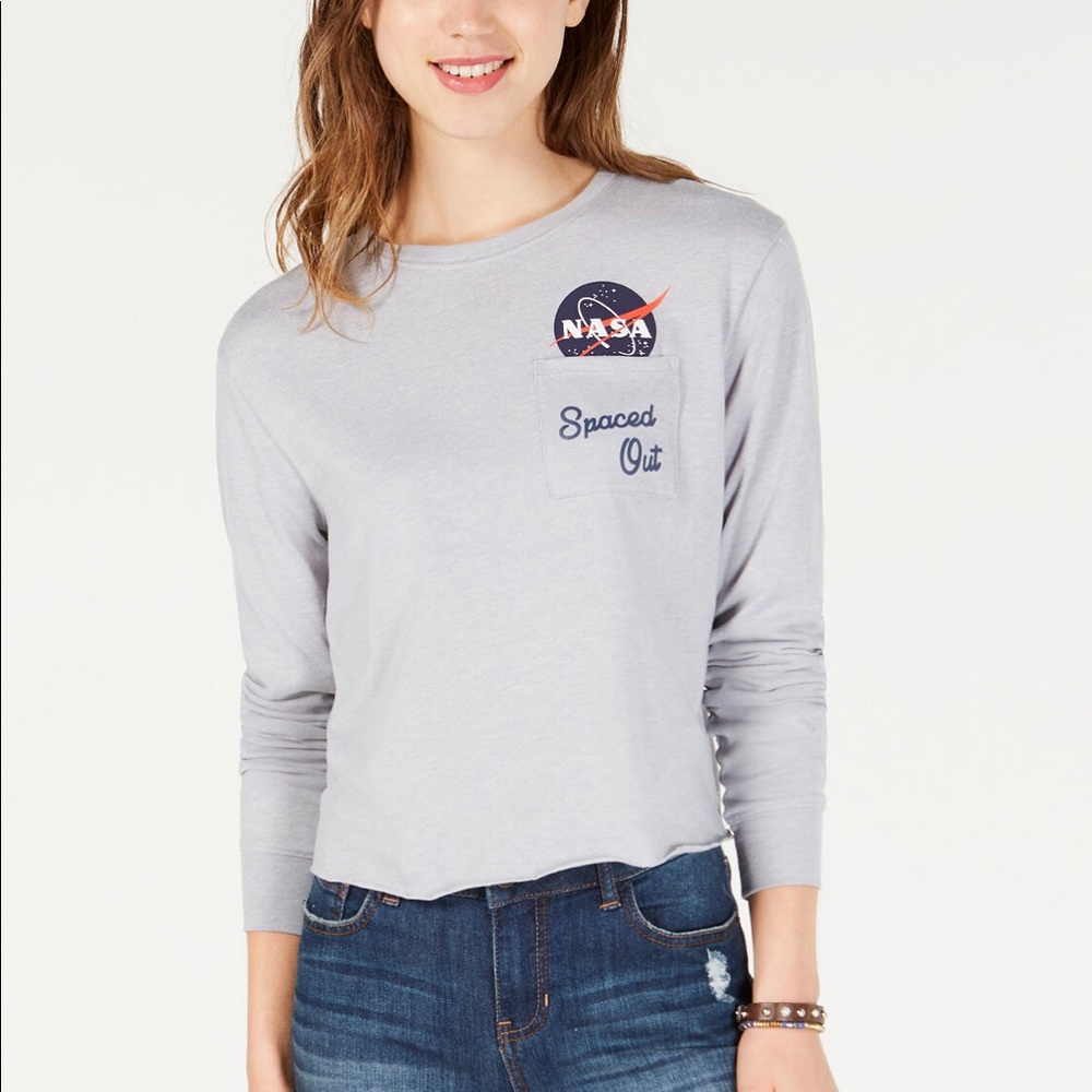 NWT NASA Long Sleeve Crop Top Shirt